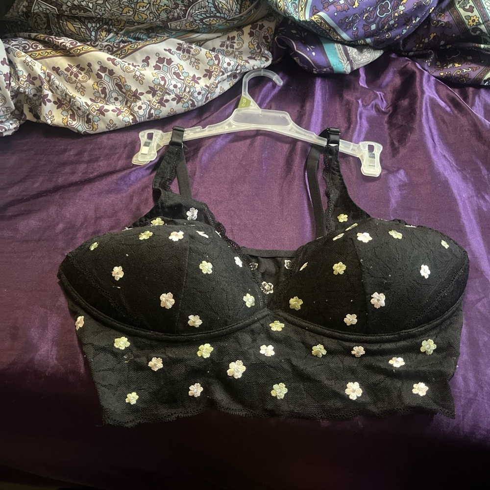 PINK Victoria's Secret Black Lace Bralette